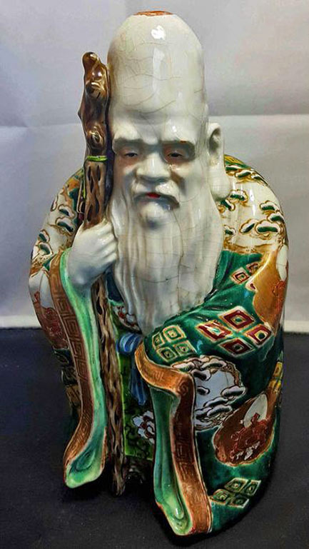 Porcelain sculpture Fukurokuju---Japan---first half 20th century