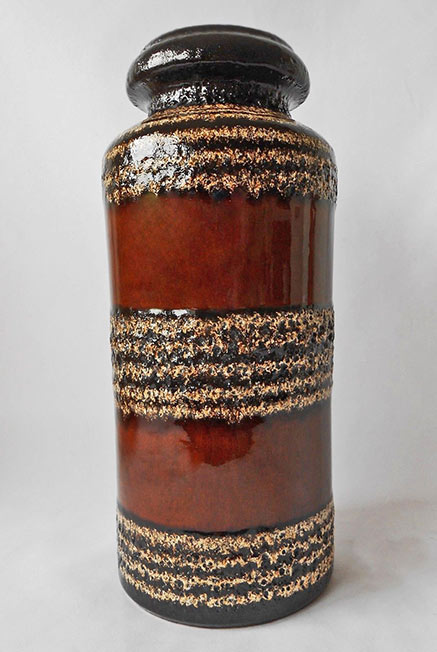 Scheurich 70s Vintage West German Fat Lava Floor Vase. 517-30. Measures 30 cms.