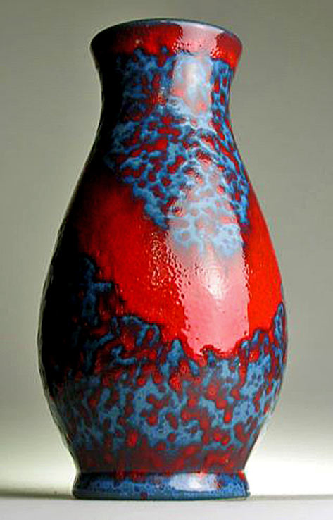 Scheurich blauster lava glaze vase -- West-German-Pottery