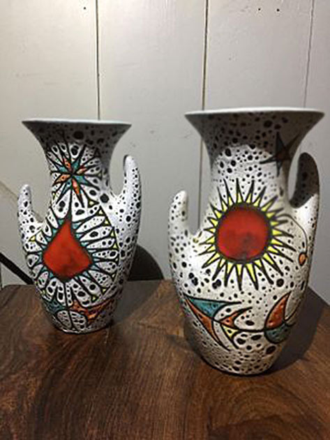 Flambouyant Vallauris vases