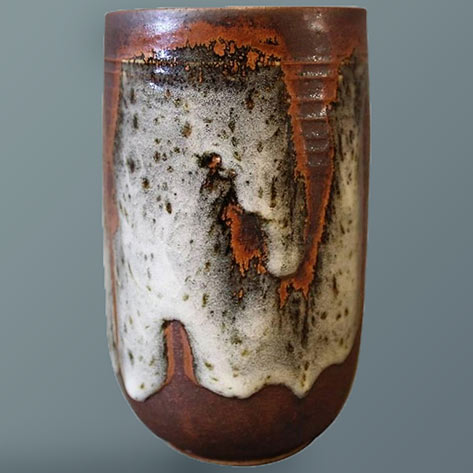 Vase in Brown with a Light Glaze by Jørgen Mogensen, 1960s