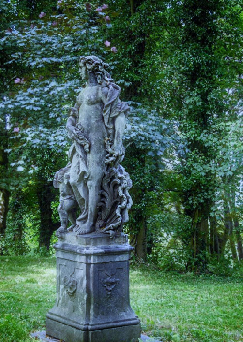 Outdoor naked female statue Waddesdon Manor Gardens, UK And forget not that the earth delights to feel your bare feet and the winds long to play with your hair. -Khalil Gibran