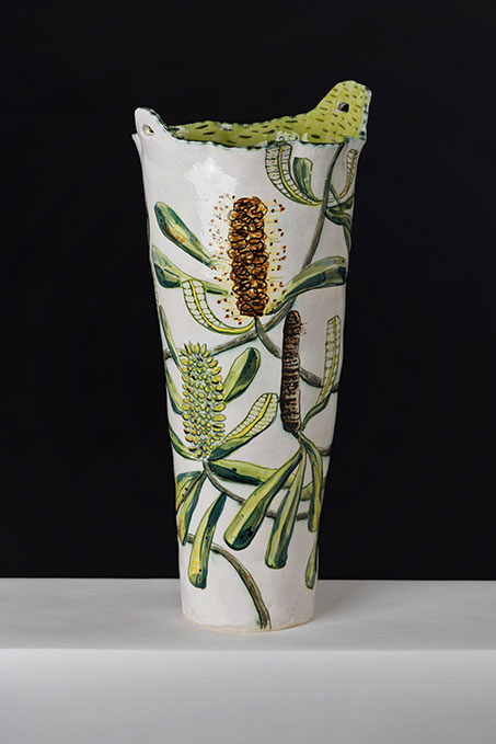 Banksia stoneware vase -- Fiona Hiscock