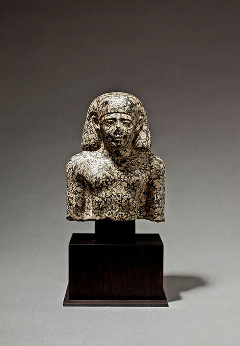 Bust Of A Priest Of Khonsu-pa-ir-sekher--gabbro, Height 14.6 Cm (5.7 In.), Late Dynastic Period, Circa 4th Century Bc, Egypt-----Charles Ede