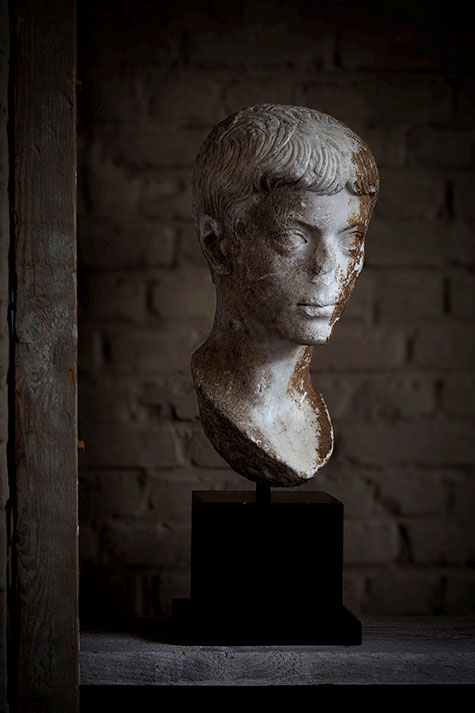 Head of Julio Claudian-adolescent---Marble----16inches
