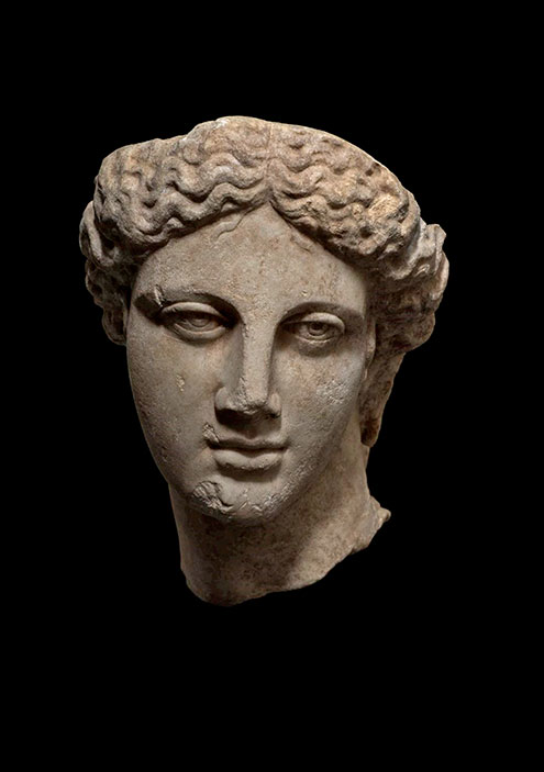 Sculpture Head of Apollo--Rome---2nd-3rd-century-ad--Charles Ede