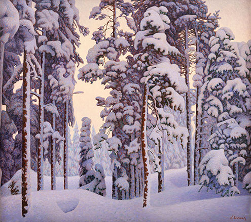 Hilding Werner--Snowy Winter----Sweden---Antonacci Lapiccirella Fine ArtTFAF Fall 2018