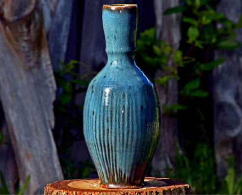Joseph-Sand ribbed vase--N-Carolina