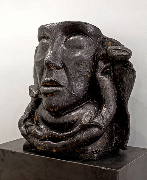 Medusa sculpture head Hertha Hillfon circa 1960 Sweden Hostler Burrows