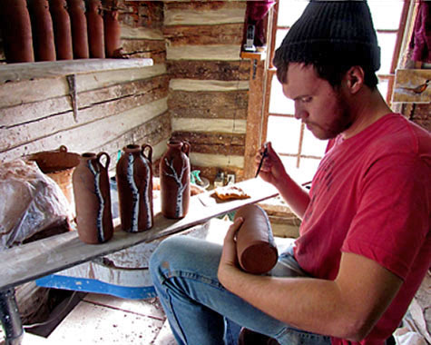 Levi Working at Michael Mahan studio