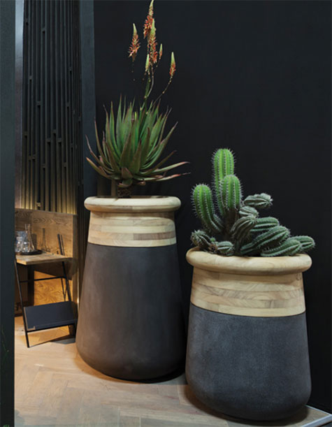Black Soma planters at Afrotel