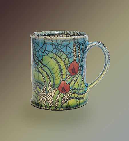 Abstract-Handmade-Crackle-glaze-Mug