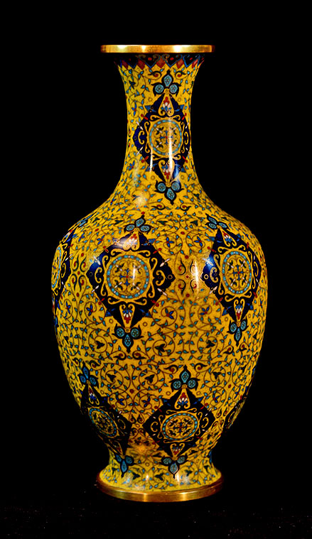 Chinese Cloisonne Vase-–-Islamic-Motifs