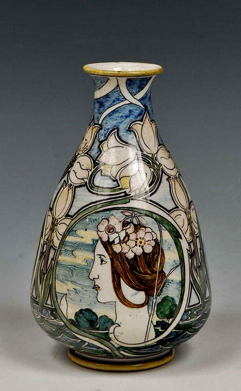Galileo-Chini ceramic vase