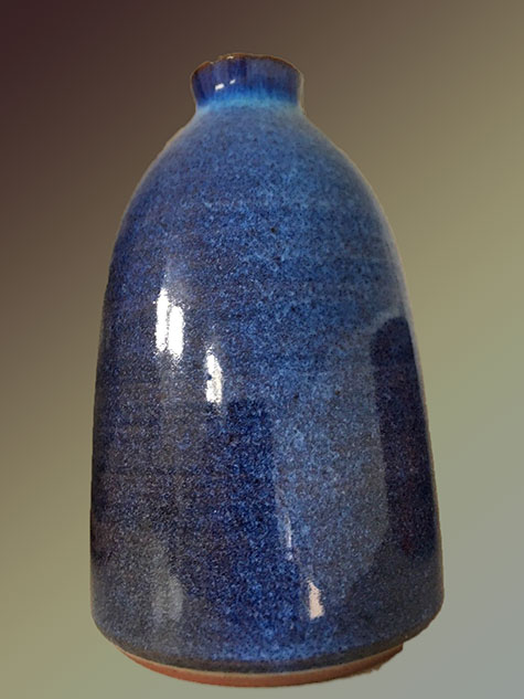 Blue vase -- Rupert-Deese-Studio-Pottery
