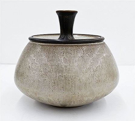 Rupert Deese lidded and incised vessel