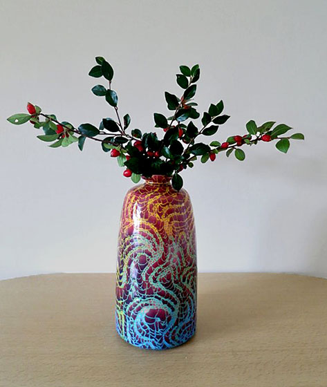 Colourful spiral vase-Rupert Andrews