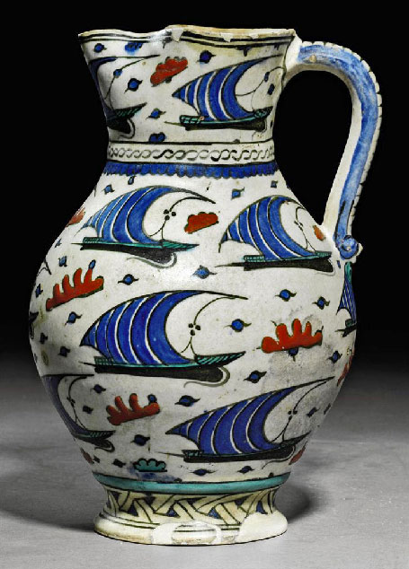 Iznik pottery jug_ottoman Turkey circa 1560