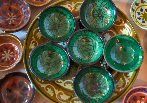 Uzbekistan green bowls