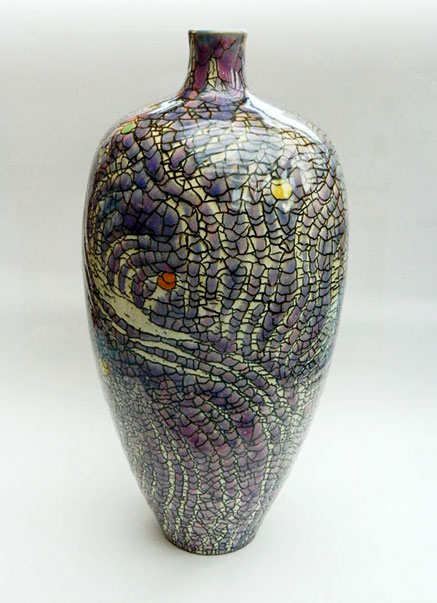 Green wavy vase -- Rupert Andrews