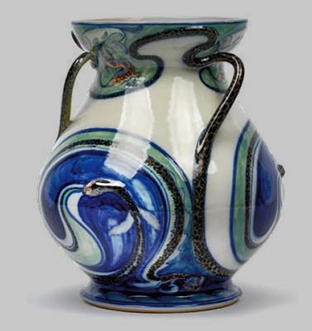 Vase with snake handles,Chini