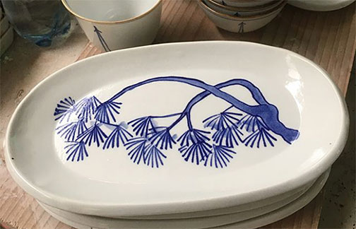 Pinr tree motif plates - Alistair Whyte