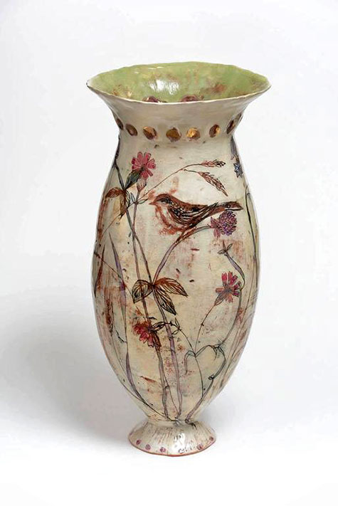 Ceramic-ovoid vase Jacqueline Leighton Boyce_The arrival of the swift
