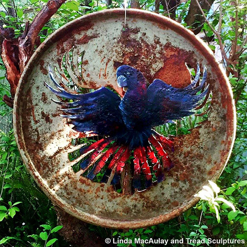 Linda MacCaulay parrot sculpture--Tread-Sculptures