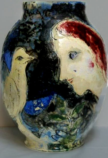 Mark Chagall ceramic vase