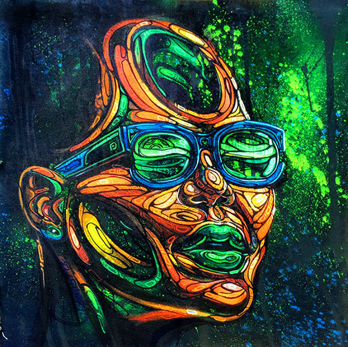 Afro Future Madigaga---Acrylics on Canvas -- Kaymist4