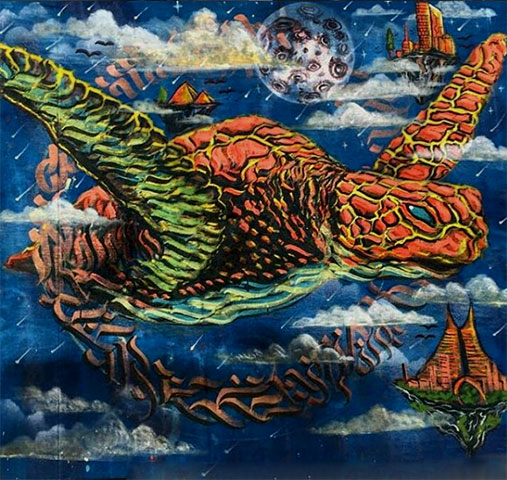 Turtle VI--Msale_Acrylics on canvas-Chini ya Maji series