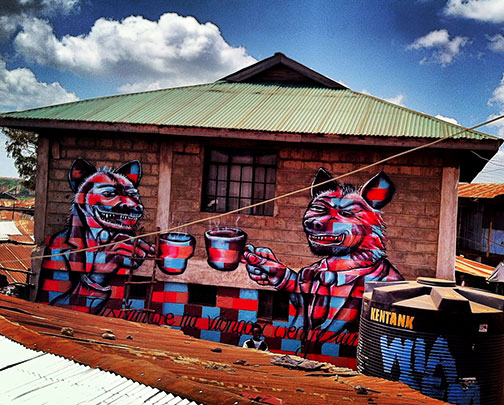 Wall art - Two Hyenas-Kenya