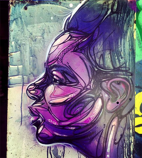 bsq_crewAfro future purple empress, by @kaymist4 piece on recycled metallic piece, 