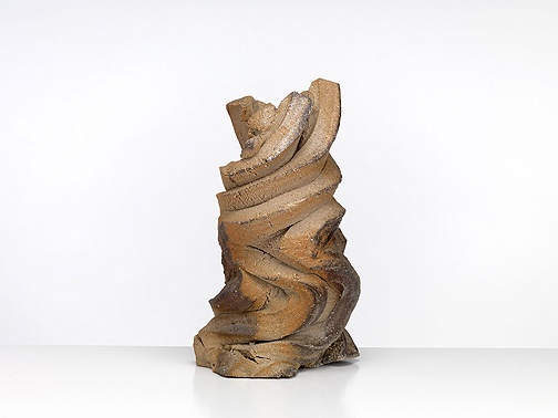  Shozo Michikawa -- Twisted Form, 2010 Anagama fired stoneware 33cm