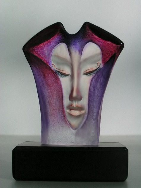 Mats Jonasson---'Morgana' glass mascotte glass sculpture