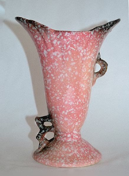 Vintage Pink and Black Hull Woodlawn Pottery Vase - Art DecoBornAgainHomeAccents
