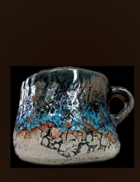 Azure-blue striped Mug---Tom