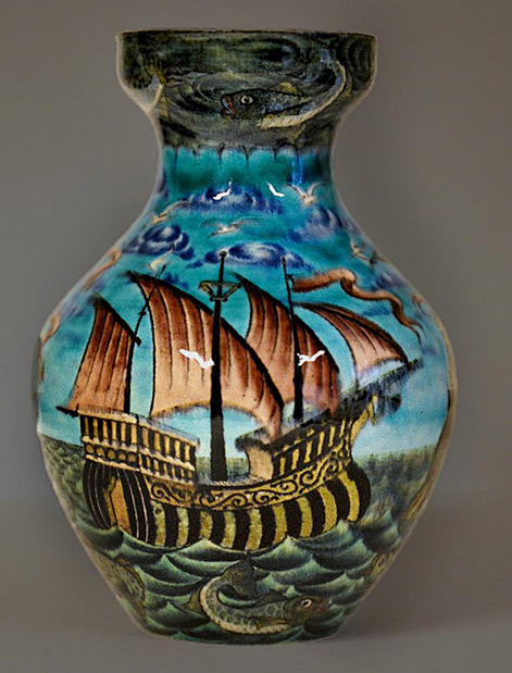 Galleon Vase De Morgan Collection-courtesy-of-the-De-Morgan-Foundation