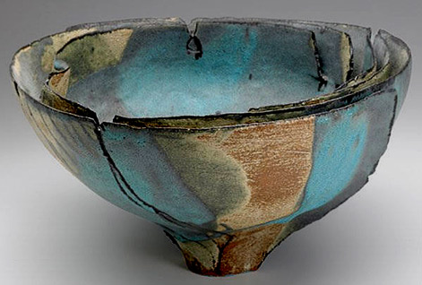 Sheila Fournier Torn,-Layered, footed Ceramic Vessel