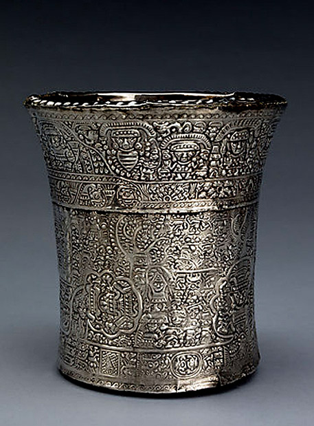 Double-Walled Beaker with Mythological Scenes,A.D. 900–1375--Lambayeque