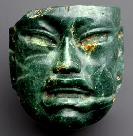 Jade Olmec Maize God Mask,900–400-B.C