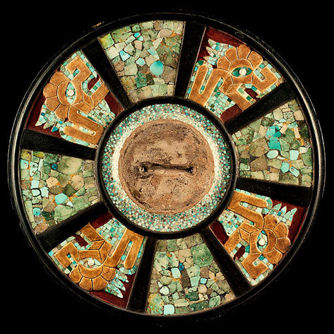 ,A.D. 900–1200 - Mayan Mosaic Disk with Jade