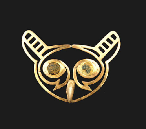 Gold Nose Ornament-,AD-525-550--Moche