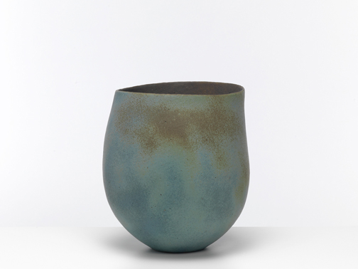 John Ward-Blue Vessel, c. 1985--Stoneware 23cm