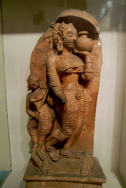 Goddess Ganga, tterracotta sculpture -- National Museum of INDIA