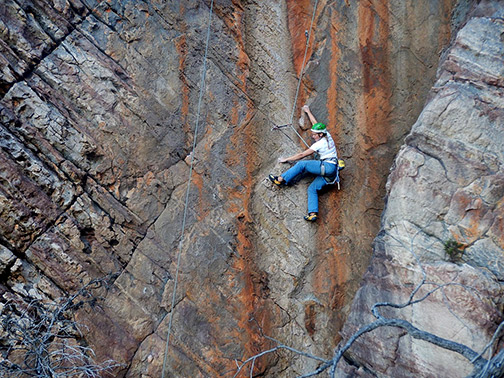 Mieka Webb on Gerbil's Route,-Grampians Victoria