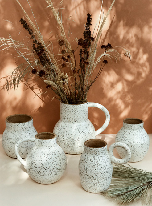 Mariana Mae specked vases and jugs