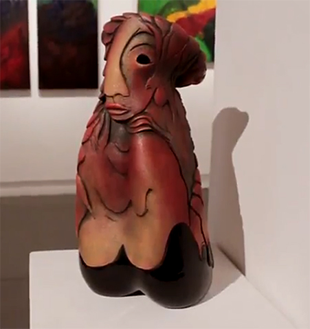 Three Gurus - Nora Pineda ceramic sculpture
