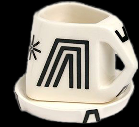 Czech cubist tea cup by Vlastislav Hofman, 1913