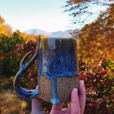 Audballofclay mug on Appalachian trail